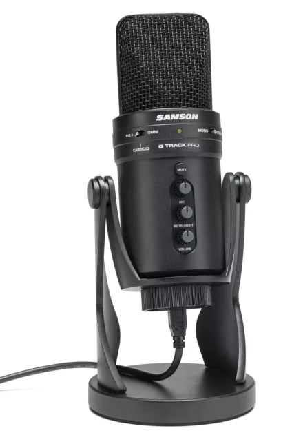 SAMSON G-Track Pro Studio USB Podcast Microphone Mic+Built in Audio Interface 3