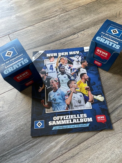 REWE HSV STICKER Leeralbum + 200 Tüten (2023/2024) -Stickerstars- EUR ...