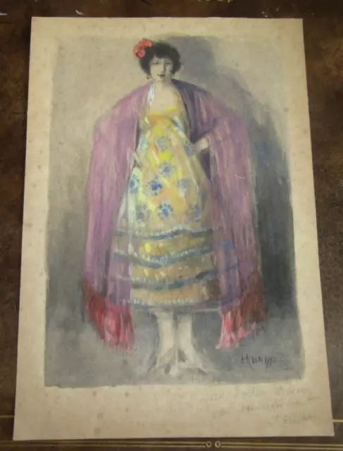 femme art deco aquarelle pretty water color art deco lady par H. Lehaye