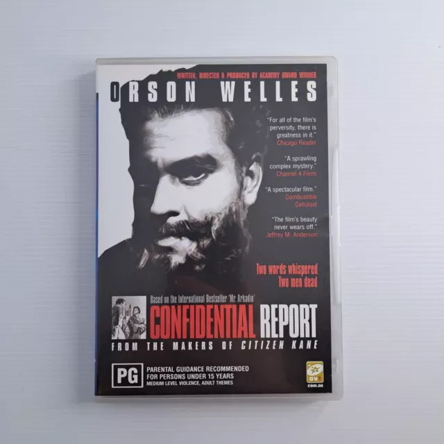 Confidential Report 1954 Dvd Thriller Mystery Orson Welles Region 4 LLM1