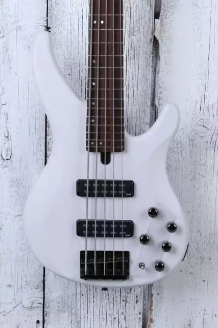 Yamaha TRBX505 5 Corde Guitare Basse Électrique Actif Électronique Trans Blanc