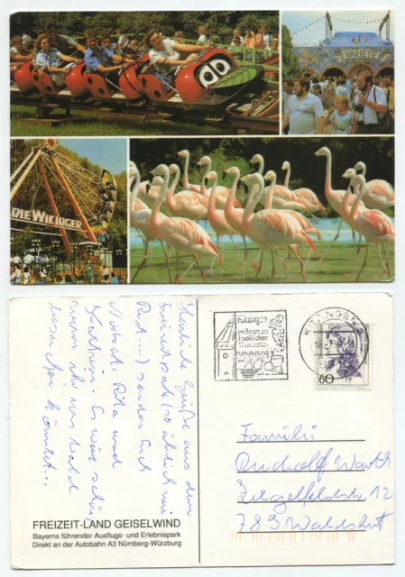 27412 - Freizeit-Land Geiselwind - Ansichtskarte, gelaufen Kitzingen 16.7.1992