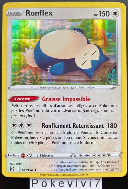 Pokemon Card RONFLEX 143/196 Holo Sword and Shield 11 EB11 FR NEW