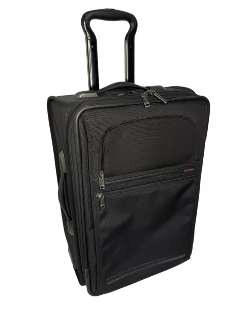 Tumi Alpha Luggage 21” Black 2 Wheel Suitcase Ballistic Nylon Carry On Bag