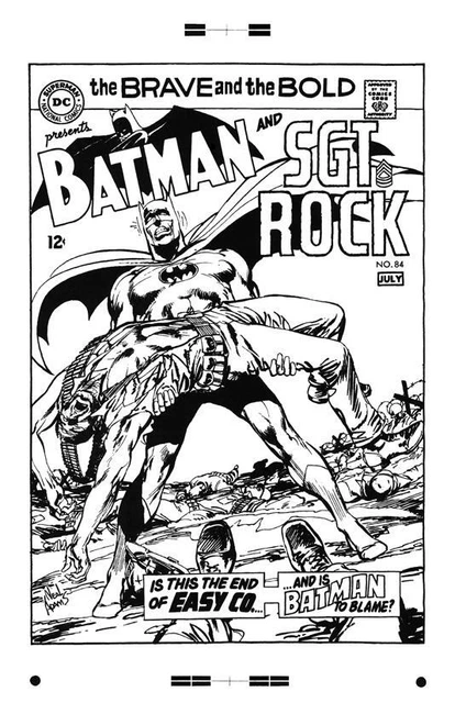 Neal Adams Brave And The Bold #84 Rare Large Production Art Cover