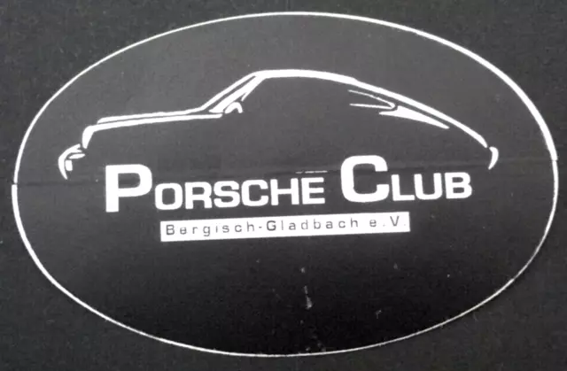 Werbe-Aufkleber Porsche Club Bergisch Gladbach e.V. 80er Jahre 911 Oldtimer