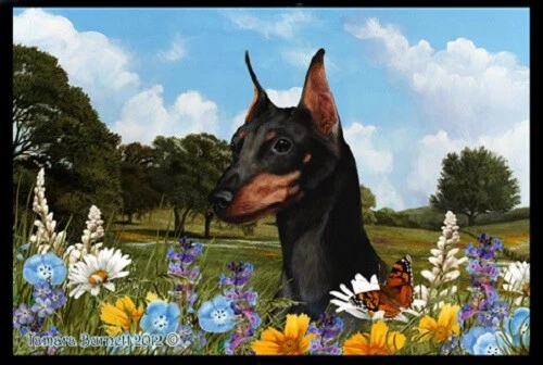Summer Floor Mat - Black and Tan Miniature Pinscher 39222
