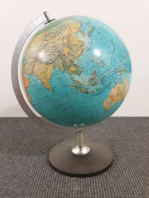 🔶️Vintage Scanglobe World Globe Map Atlas Danish Modern Mcm Pop Atomic Retro