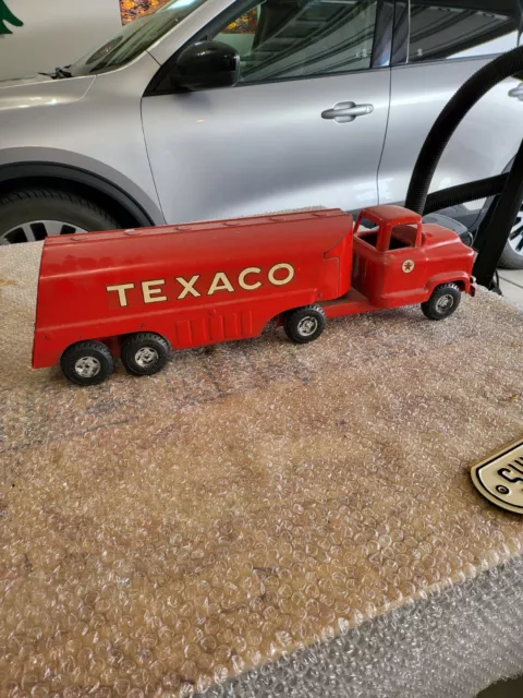 Red Buddy L Texaco 1950’s Fuel Tanker Truck Pressed Steel