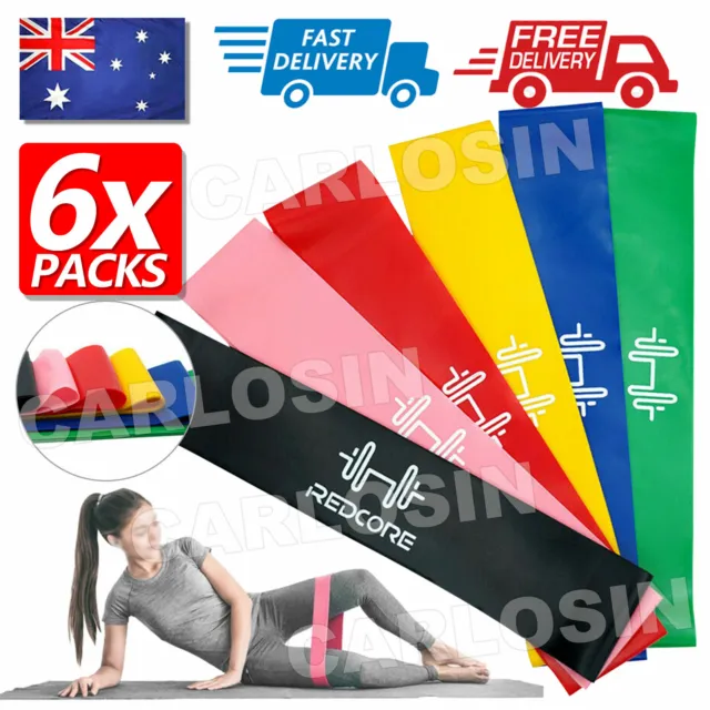 6Pcs Resistance Loop Bands Mini Band Crossfit Strength Fitness Exercise GYM