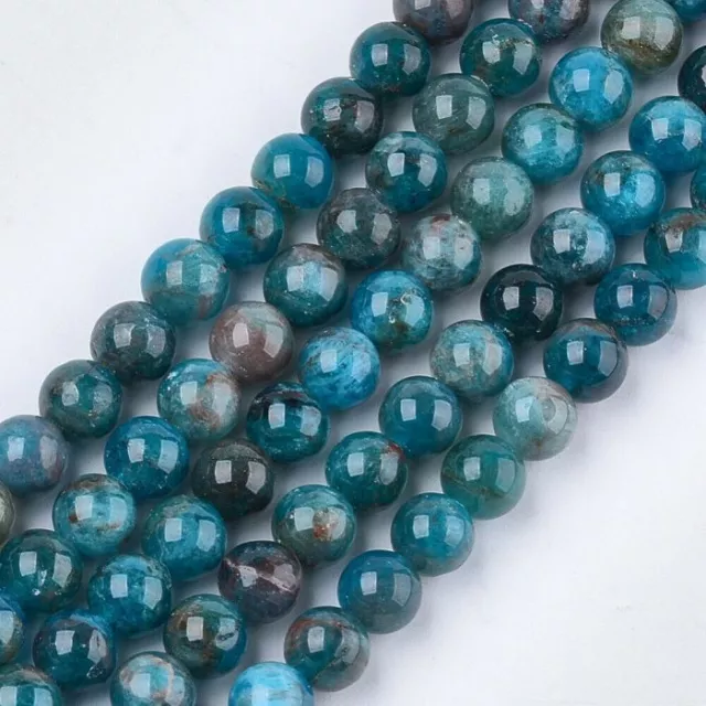 15.5'' 100% genuine natural blue apatite beads round 2mm 4mm 5 6 8 10mm nuggets