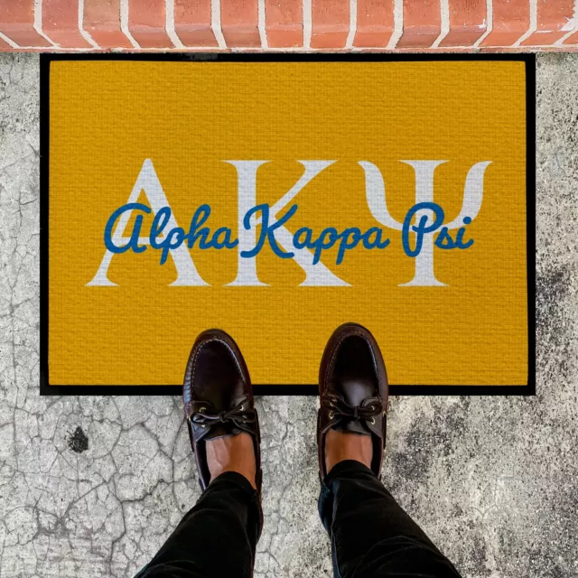 36"x24" Greek Doormats Alpha Kappa Psi Doormat Tufted Loop with  Durgan Backing 2