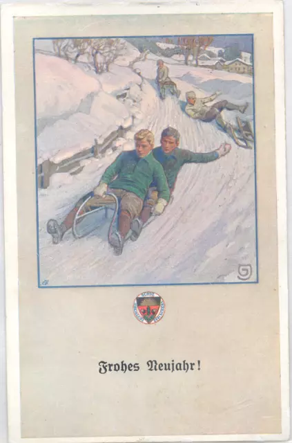 AK: Schulverein DSV - Nr 262 - Wintersport - Rodeln - Gustav Jahn - RARITÄT