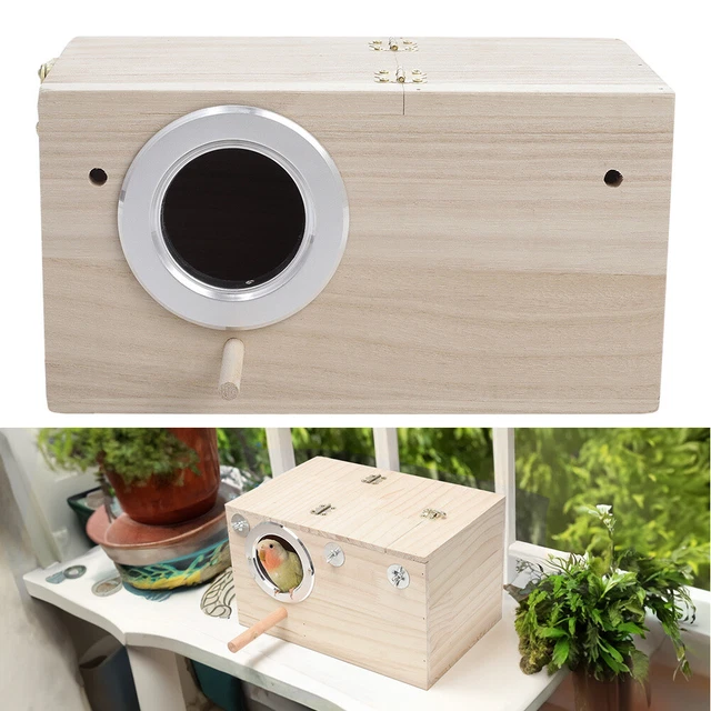 BIRD EGGS BREEDING Box Cage Wood Nesting House For Budgie Lovebirds