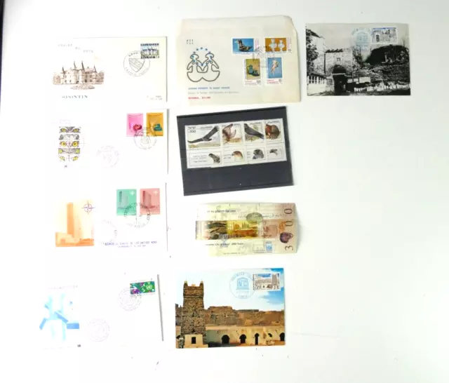 Welt 9 Briefe Umschläge FDC Sonderstempel Briefmarken Bedarfsbrief etc  K-3828