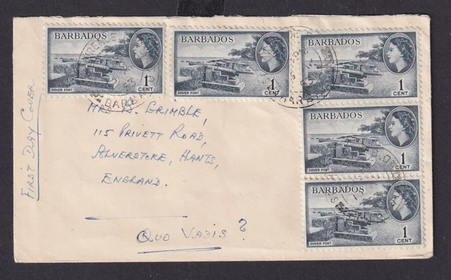 Karibik Barbados MEF 203 Landesmotive St. Lawrence nach Alverstoke Hants