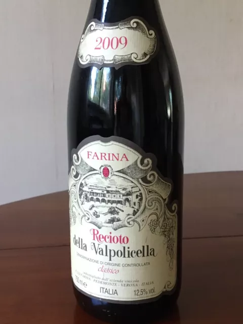 Recioto della Valpolicella Vino Rosso 2009 Bottiglia Da Collezione