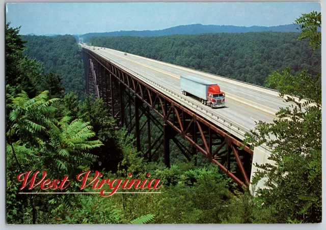 West Virginia WV - New River, Gorge Bridge - Vintage Postcard 4x6