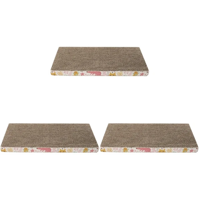 3 Pieces Wellpapier Kratzbaum Für Katzen Kratzunterlage Aus Pappe