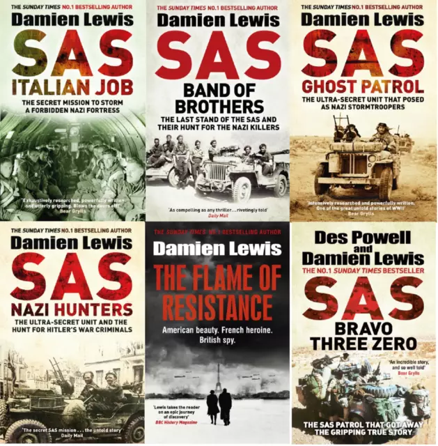 Damien Lewis Books True Military History Stories New Paperbacks Mix and Match