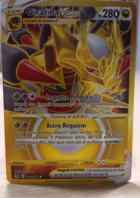 POKEMON GIRATINA V ASTRO 131/196 LOST ORIGIN CARD in Italian