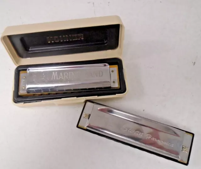 Hohner Marine Band 10 Hole In C and Swan 10 Hole Harmonicas