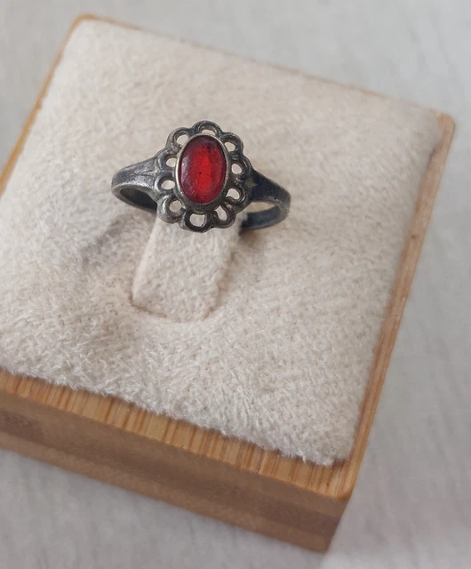 PETITE BAGUE EN argent massif, croix basque, Art Déco, Minerve, 1930, ancien. EUR 55,00 - FR