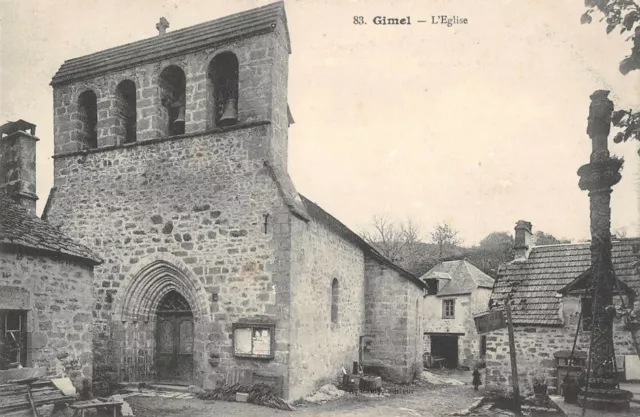 Cpa 19 Gimel Eglise