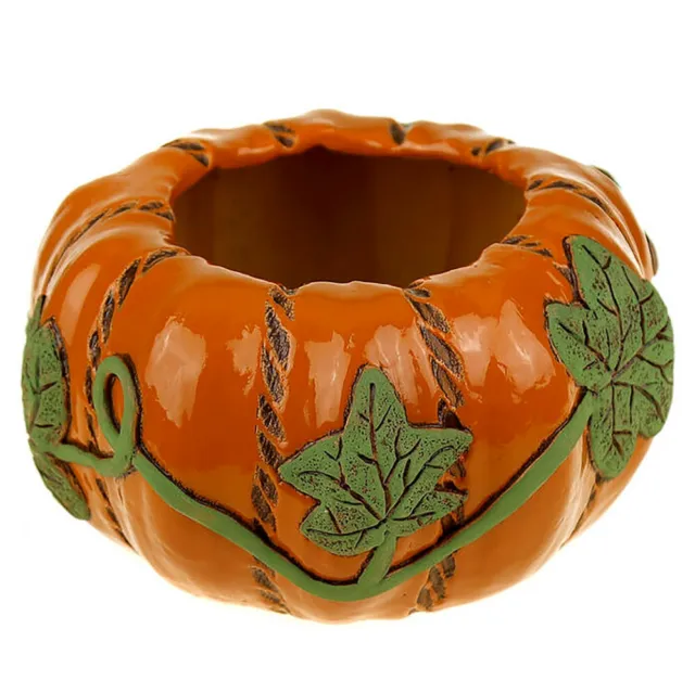 Pumpkin Planter Ceramic Plants Pot Halloween / Fall Decor , Handmade,  7x4"