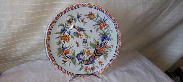 ancienne assiette ROUEN SIGNEE JC .. 18EME