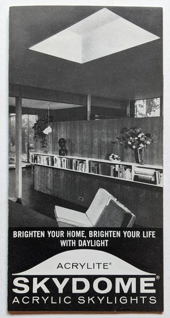 1963 OLD ARCHITECTURE ADVERTISEMENT BROCHURE SKYDOME ACRYLIC SKYLIGHT Cambridge