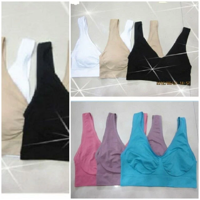 Sport BH Komfort BH Wohlfühl BH BRA Bustier Body Top Microfaser 6-er Set XXXL