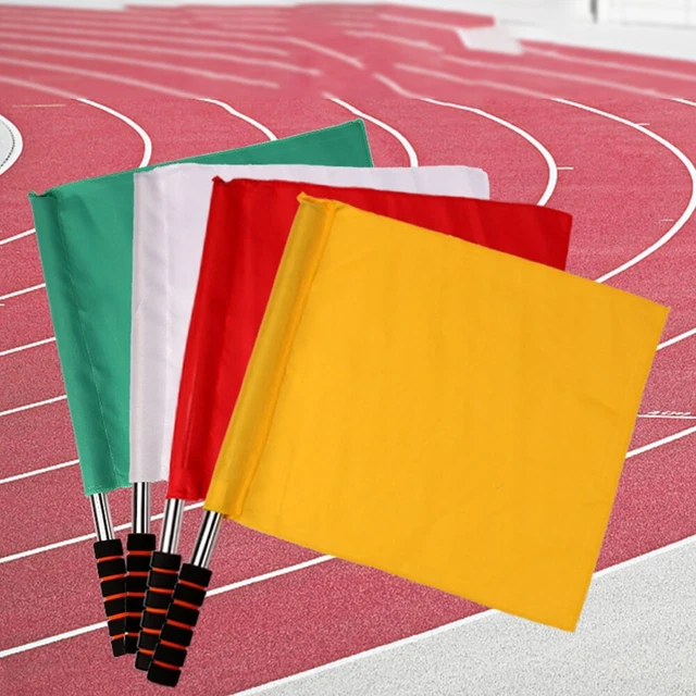 Lot De 2 Drapeaux D'arbitre De Football Kexpery – Imperméables, Manche Mousse, Inox, Pour Entraînement Et Matchs