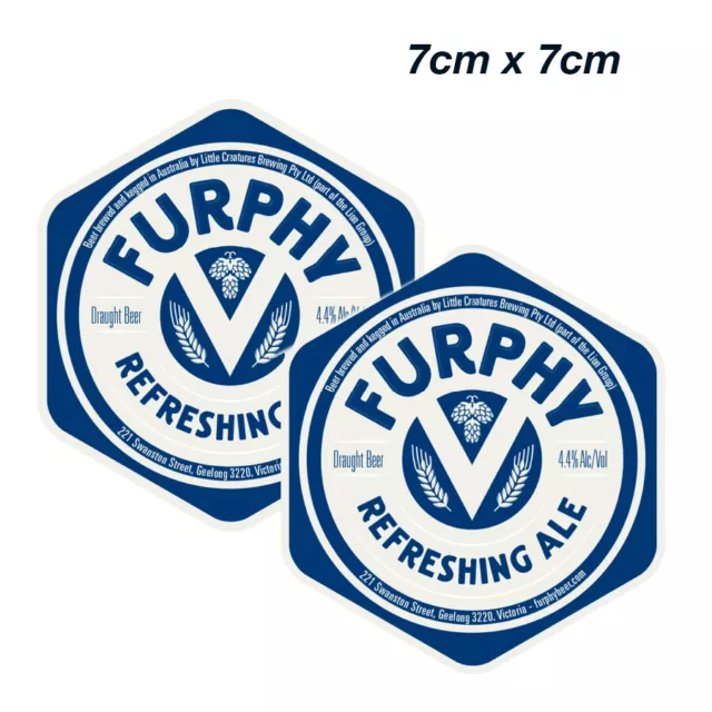 FURPHY Refreshing Ale Beer Logo Laptop , Car  Decal Sticker