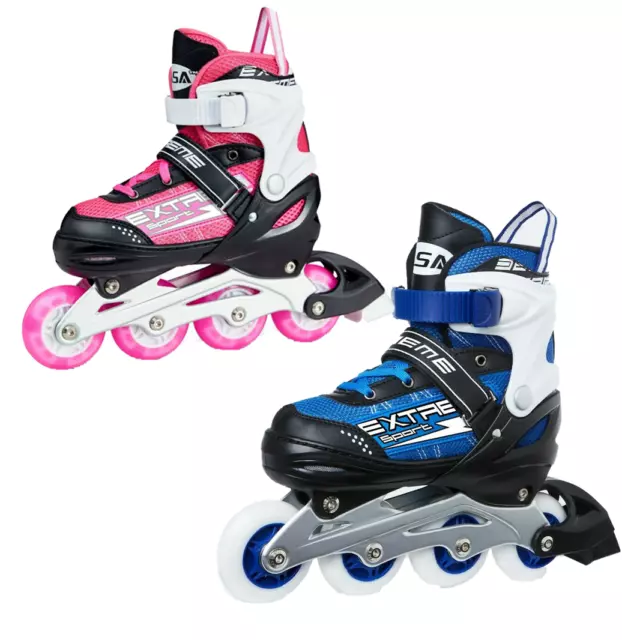 KASA Roller Shoes Adjustable Skating Inline Skate Roller Blades Kids & teenager