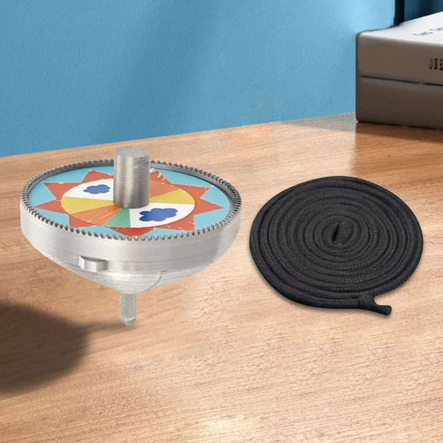 Jeu Traditionnel Coréen Paeng-y (toupie) - Imprimé 3D En PLA - Taille 6,5 Cm Avec Corde 60 Cm