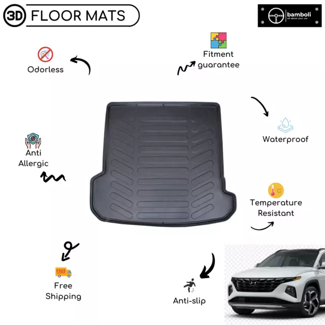 Vehicle Specific Rubber Trunk Cargo Liner for Hyundai Tucson 2022