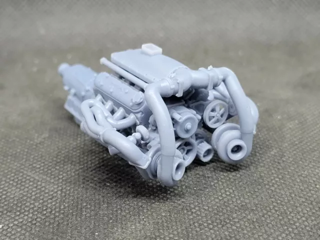 Twin Turbo LSX model engine resin 3D printed 1:24-1:8 scale