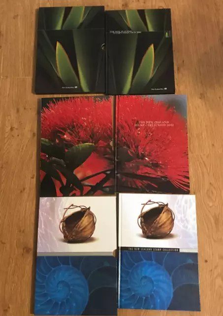 2000, 2001 & 2002  THE NEW ZEALAND STAMP COLLECTION Books & slipcases -no stamps