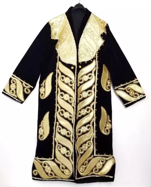 Majestic  Uzbek/Tajik Men's Wedding Chappan (Robe)- Midnite Blue Velvet