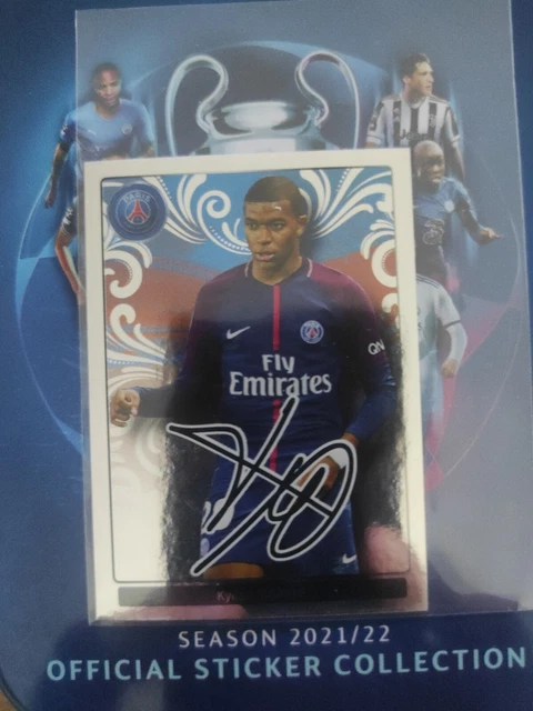 Stickers Panini Foot 2017/2018 Kylian Mbape Signature Paris N°389 Rookie Rc