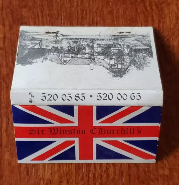 Vintage Matchbook Cover SIR WINSTON CHURCHILLS RESTAURANT BAR MEXICO CITY