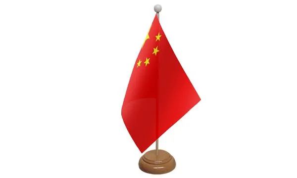 China Table Desk Flag With Wooden Base