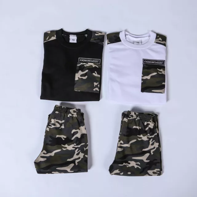 Fashion Boys Camouflage Tracksuit 2PCS Outfits Tops+Pants Kids Sports Clothes ** 3