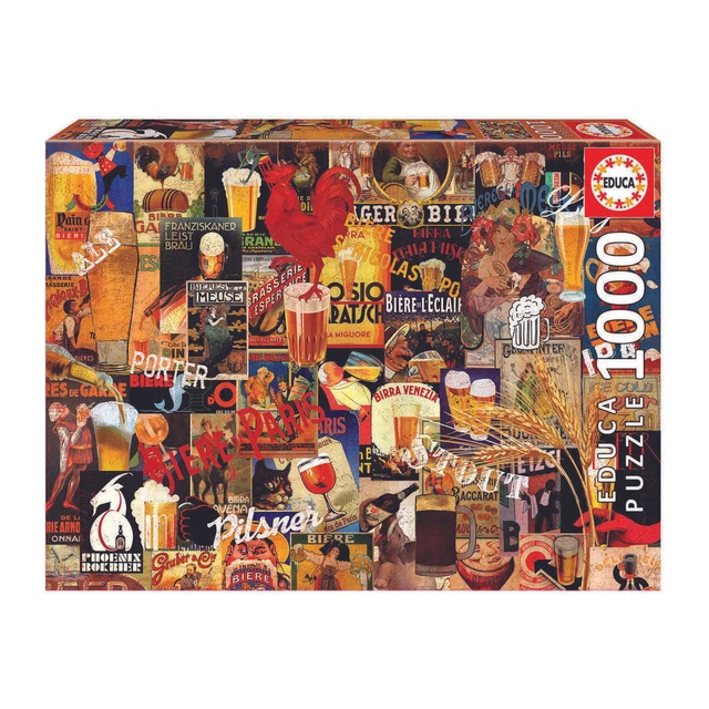 Educa - Bier Vintage Schilder 1000 Teile Puzzle Educa