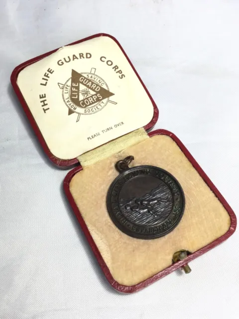 Vintage Royal Life Saving Society Life Guard Corps Medal W.a Seaston 1936 & Case