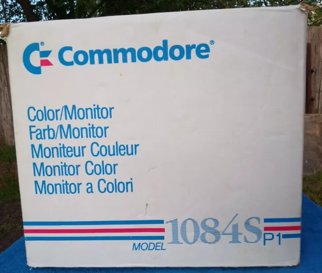Box For Vintage Commodore 1084S Monitor Amiga Commodore 64/128 In Good Condition