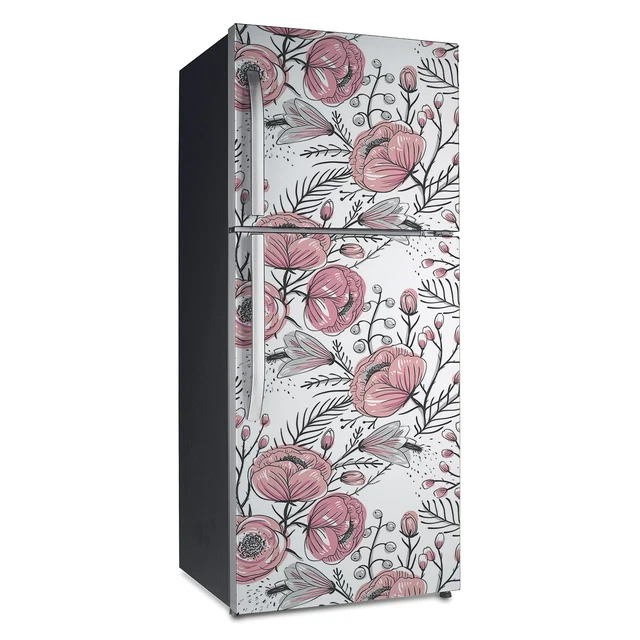 FRIDGE Stickers For Refrigerator Doors Pastel roses art