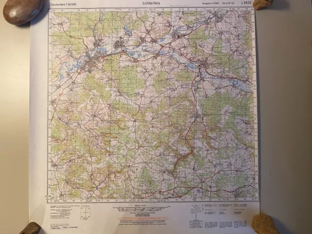 Topographische Karte 1:50.000 Blatt L6132 Scheßlitz 1980 ca.54 x 56 cm gerollt