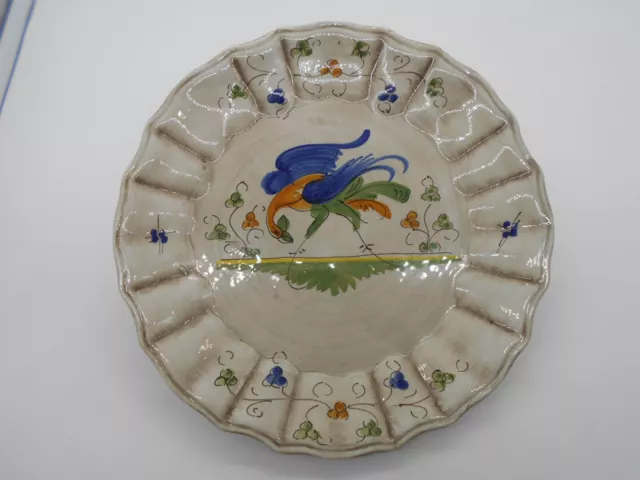 ( 1214 ) Tres Belle Assiette En Faience De Moustiers Signee